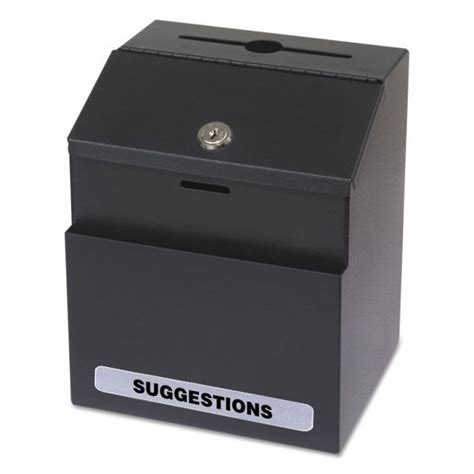 safco steel drop box|safco suggestion card box.